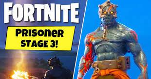 Unlocking the prisoners stages · stage 1 (default): Fortnite Prisoner Stage 3 Skin Key Campfire Location Revealed For Snowfall Challenge Daily Star