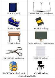 Se hai bisogno di un piccolo aiuto con l'inglese questo è un buon dizionario! Oggetti Scolastici In Inglese Elenco E Flashcard Portalebambini It