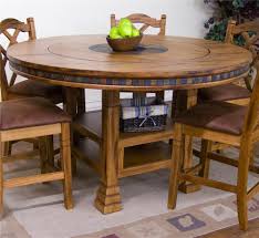Sedona Adjustable Height Round Table W Lazy Susan By Sunny Designs Round Kitchen Table Round Dining Table Furniture High Dining Table
