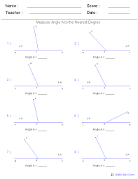 geometry worksheets angles worksheets for practice and study