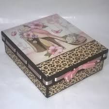 Caixa De Mdf Decorada Com Papel Pin Em Pintura E Decoupage Arrojo Arte E Decoracao