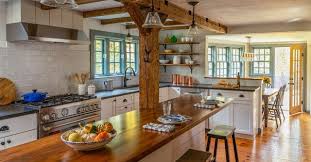 Kitchen Of The Week Respectful Renovation Of A 1730 Home Trendy Farmhouse Kitchen Trendy Kitchen Backsplash Replacing Kitchen Countertops