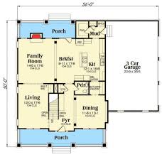 The garage loads from the alley and is large enough for two cars. Craftsman With 3 Car Side Load Garage 75538gb Architectural Designs House Plans