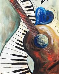 Heart And Soul Abstract Musical Painting Lesson For Youtube Live Saturday The Art Sherpa Music Painting Painting