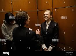 Hollywood, CA, USA. 18th Nov, 2018. Actress Elsie Fisher, 15, talks with  her agent Abby Bluestone while riding an elevator down to the Academy of  Motion Picture Arts and Sciences (AMPAS) 10th