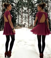 Burgandy Winter Formal Dress Black Tights And Red Boot Pumps Fashion Cute Dresses Dress To Impress