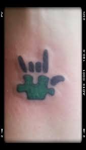 Autism Awareness Black And White Puzzle Piece Tattoo Pin On Tattoos