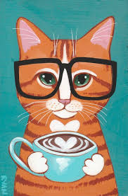 Coffee Mug Art Cat Art Painting Cat Art Cat Art Illustration