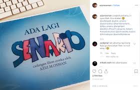 Lagi rancangan tv & filem. Eh Ada Lagi Senario Aziz M Osman Baru Bagi Hint Akan Keluarkan Filem Senario Terbaru