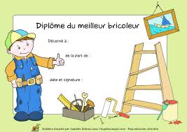 Ce diplome fete des peres est sur le thème des super héros. Diplome Du Meilleur Bricoleur