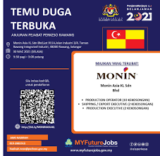 Temu duga terbuka perkeso negeri selangor akan menganjurkan sesi temu duga terbuka secara atas talian melalui platform cisco webex pada ketetapan berikut: Myfuturejobs ×'×˜×•×•×™×˜×¨ Temu Duga Terbuka Anjuran Perkeso Negeri Selangor Majikan Yang Terlibat 1 Monin Asia Kl Sdn Bhd Tarikh 30 Mac 2021 Selasa Masa 9 30 Pagi 3 00 Petang Tempat Monin
