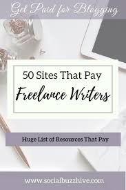 Get Paid To Write Over 100 Websites That Pay Writers Well Freelance Writing Make Money Blogging Blog Strategy