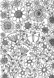 Complex Garden Flowers Coloring Page Garden Coloring Pages Designs Coloring Books Flower Coloring Pages