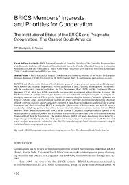 Since 2005, china has poured over $141 billion in loans into the latin american and caribbean (lac) region. Pdf The Institutional Status Of The Brics And Pragmatic Cooperation The Case Of South America Ernani Contipelli And Simona Picciau Academia Edu