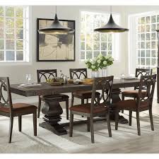 4 people, 6 people, bow end, mission, shaker, transitional. Acme Furniture Jameson 62320 Transitional Trestle Dining Table With 12 Leaf Corner Furniture Dining Tables