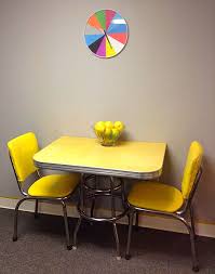 4.5 out of 5 stars with 13 reviews. 1950 S Yellow Formica Refurbished Half Table Or Kitchen Etsy Retro Table Mid Century Dining Chairs Upholstery Fabric For Chairs