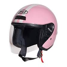 Custom Bilt Womens Roadster Retro Open Face Motorcycle Helmet Xs Pink Cream