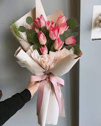 Tulips Flower Gift How To Wrap Flowers Flower Bouquet Diy