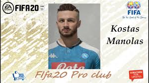 Would be ultra sneaky not saying that up front…also it would isolate whoever took manolas from wasting their fodder for a carvajal sbc. Fifa 20 Kostas Manolas Look Alike In Napoli Fifa20 Pro Club Youtube