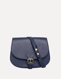 Navy Blue Leather Stroller Bag Ines De La Fressange Paris