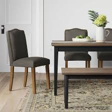 Camelot Nailhead Dining Chair Dark Gray Threshold Dining Chairs Chair Dining Room Chairs