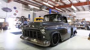 Sinister 56 Chevy Smokin Burnout In 1 000 Hp Pickup 1956 chevrolet 1956 chevrolet 3100 cameo fleetside.