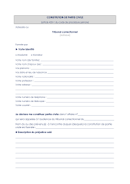Https Www Cours Appel Justice Fr Sites Default Files 2019 04 Formulaire 20de 20constitution 20de 20partie 20civile Pdf