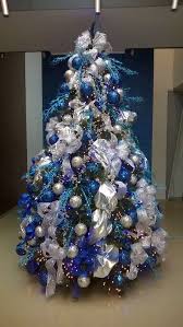 Glittery Blue And Silver Decoration Blue Christmas Tree Decorations Silver Christmas Tree Silver Christmas Decorations