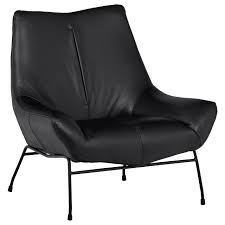 Buy metal lounge chairs and get the best deals at the lowest prices on ebay! Amazon Brand Rivet Villain Mid Century Modern Leather Metal Leg Accent Lounge Chair 37 4 W Black Buy Online In Cayman Islands At Cayman Desertcart Com Productid 82697169