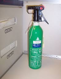 .number one fire extinguisher, and see the conditions and the materials the medium that can be used in the fire bottles must pass to be certified, halon gas is range of aircraft materials, so it is good with the electronics, composites, metals and most of the aircraft materials, some fire bottles has the halon. Aircrew Safety Training And Cabin Crew Safety Training Thoughts On Using Bcf Corporate Flight Training Aviation Safety Inflight Service Blog