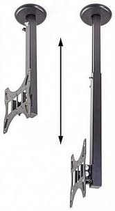 Ceiling Tv Mount Fits 10 To 42 Monitors Height Adjustable 360 Rotation Black Ceiling Tv Tv Wall Wall Mounted Tv