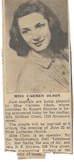 Carmen Ione Kenyon Obituary