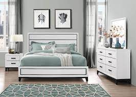 Arranging throw pillows also brings a decorative element to the. Kate White Bedroom Set By Global Furniture