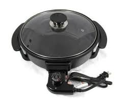 Parini Appliance Gray 12 Non Stick Electric Pizza Cooker W Instruction Manual Parini Modern Pizza Cooker Aluminum Bakeware Easy Cleaning