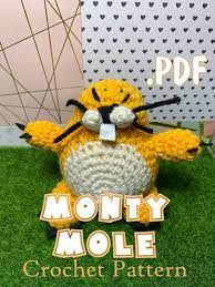 Monty Mole Crochet Pattern Pdf Etsy Crochet Patterns Red Heart Super Saver Yarn Crochet
