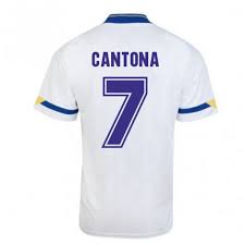 Auf einem schwarzen oberteil blau gefärbt war. Leeds United Vintage Trikot Home Original Online