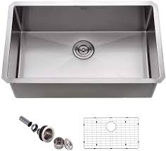 There are 6 flush mount sink for sale on etsy, and they cost ca$123.04. Amazon Com Appaso 30 Inch Single Bowl Kitchen Sink Undermount 16 Gauge Stainless Steel 10 Inch Deep Commercial Handmade Kitchen Sink With Grid And Strainer Hs3018 Home Improvement