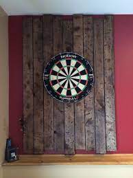 Distressed Pine Wood Darts Backboard Dart Backboard Pool Table Room Dart Board