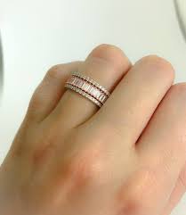 Rose Gold Eternity Ringdiamond Eternity Bandart Deco Etsy Rose Gold Eternity Ring Stacked Wedding Rings Silver Cz Rings