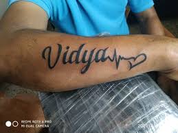 This work would have been implemented using a single needle to get the crisp, clear effect from the lettering. 24 Hrs Open Unisex Name Tattoos Designs Rs 400 Inch Inkphoric Tattoo Studio Id 23089386055