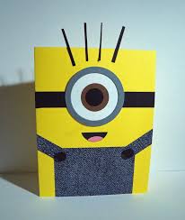 Last week when i made my nephews monster card i thought the oval monster body from the make a monster set by stampin up looked like a minion from despicable me, then i got to thinking about the crazy purple evil minions and i just had to make a card: Minion Card Tutorial Minion Card Cards Handmade Card Tutorial