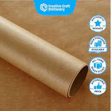 Maybe you would like to learn more about one of these? Buy Brown Paper 55gsm 35 X 47 Ribbed Kraft Wrapping Paper Kertas Minyak Pembalut Buku Seetracker Malaysia