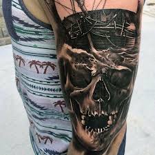 Coole tattoo idee mit totenkof aus blumen. 75 Susse Tattoos Fur Manner Cool Manly Design Ideen