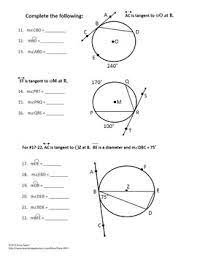 The angle made by the chord qr at the center of the circle is twice the angle made by it at any point on the circle. Circles Tangents Arcs Inscribed Angles Printables Practice Geometry Worksheets