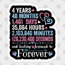 5 out of 5 stars. 4th Wedding Anniversary Shirt Matching Couple 4 Years Wedding Marriage Gift For Husband And Wife 4th Wedding Anniversary Aufkleber Teepublic De