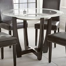 Whatever your style, our selection of glass top dining room sets are sure to please. Steve Silver Verano Vr450b T Contemporary 45 Round Glass Top Dining Table Northeast Factory Direct Dining Tables