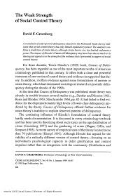 The following article will cover a list of strengths and weaknesses you can mention in the job interview to stand out and the best answers that will impress the interviewer. Pdf The Weak Strength Of Social Control Theory