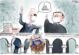 The joe biden / kamala harris 'victory' brutally summed up by a single cartoon. Editorial Cartoons For Jan 24 2021 President Biden Executive Orders Bernie Meme Syracuse Com
