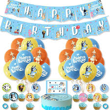 Ideas for your fairytale themed party. Buy Bluey Birthday Party Supplies 39pcs Bluey Theme Party Decorations Set Include Latex Balloons Happy Birthday Banner Cupcake Toppers Cake Topper For Bluey Fans Birthday Party Decorations Online In Turkey B0946g7qb7