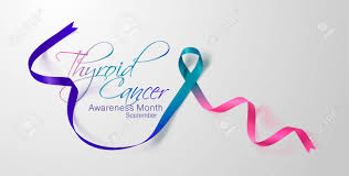 This thyroid cancer awareness ribbon pin is die struck from jeweler's metal, is nickel plated and has a bright pink, teal and purple enamel color fill. Thyroid Cancer Awareness Calligraphy Poster Design Realistic Royalty Free Cliparts Vectors And Stock Illustration Image 122930279